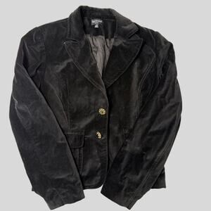 Bay Studio Black Velvet Blazer - Tailored Evening Jacket - Size 6